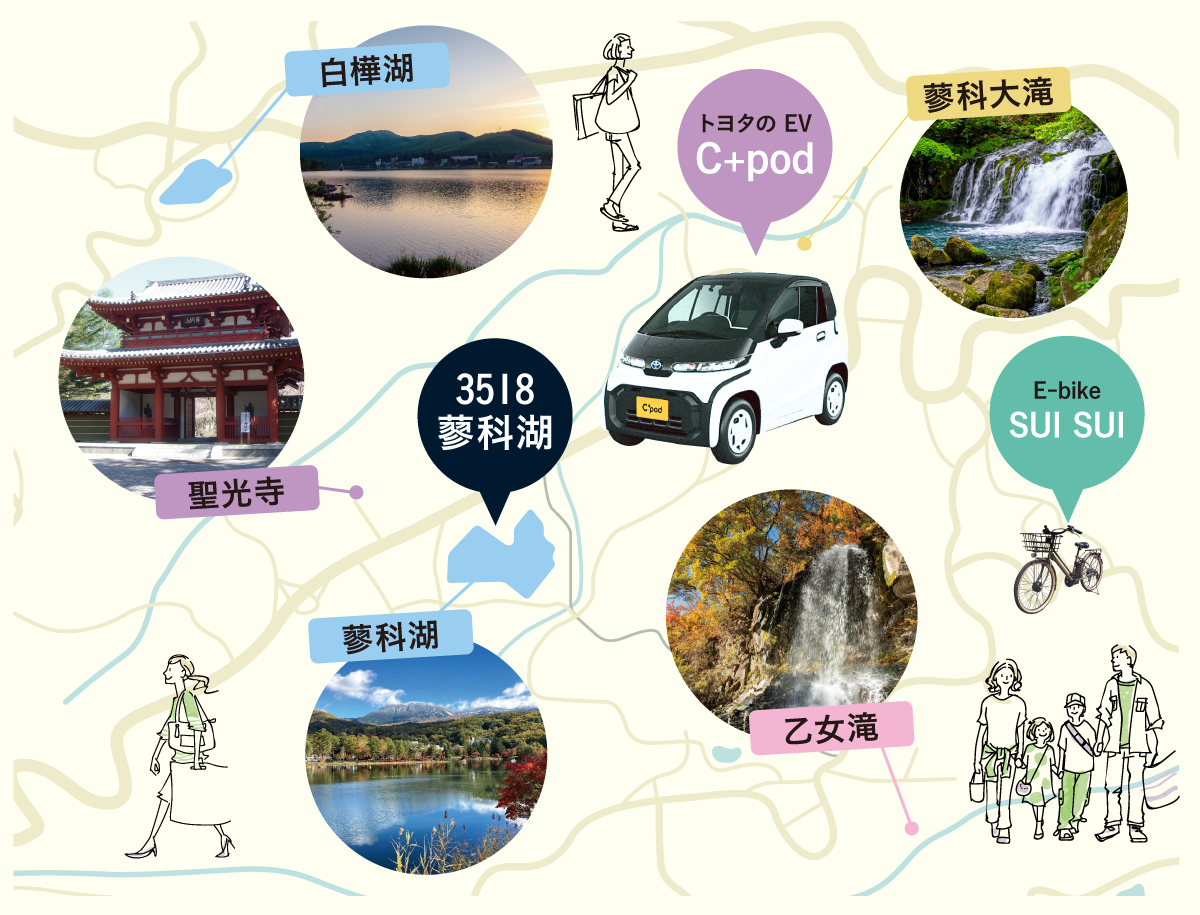 蓼科周辺観光マップ